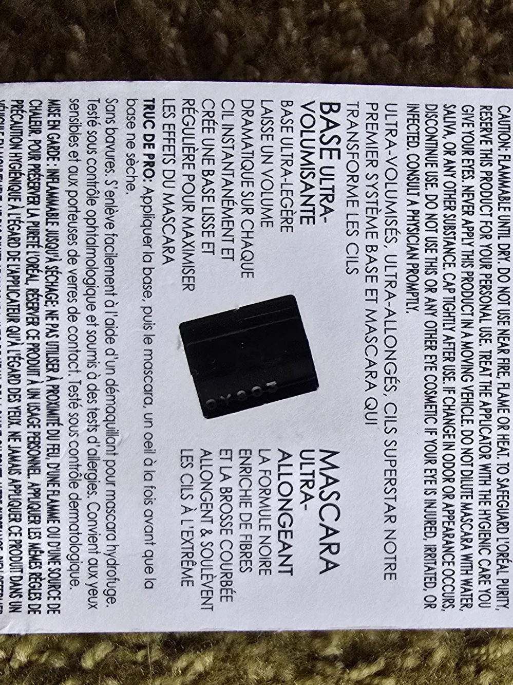 L'Oreal Voluminous Superstar Waterproof Mascara - Black